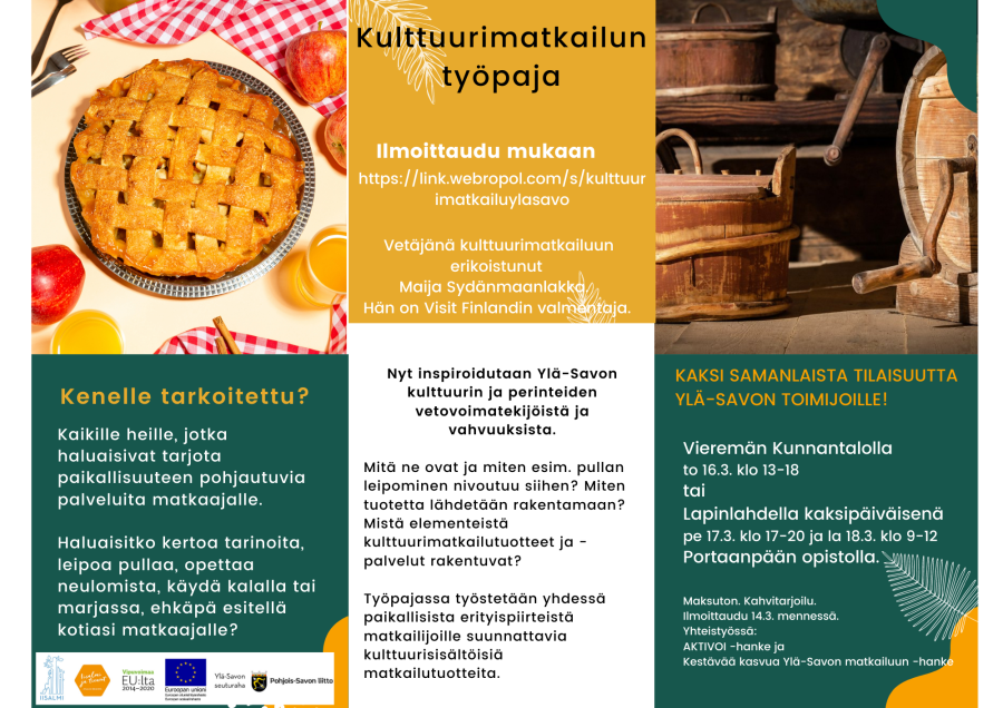 Kulttuurimatkailun työpaja – ideasta tuotteeksi