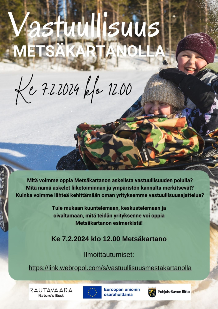Nature’s Best: Vastuullisuus Metsäkartanolla -päivä 7.2.2024 klo 12 alkaen