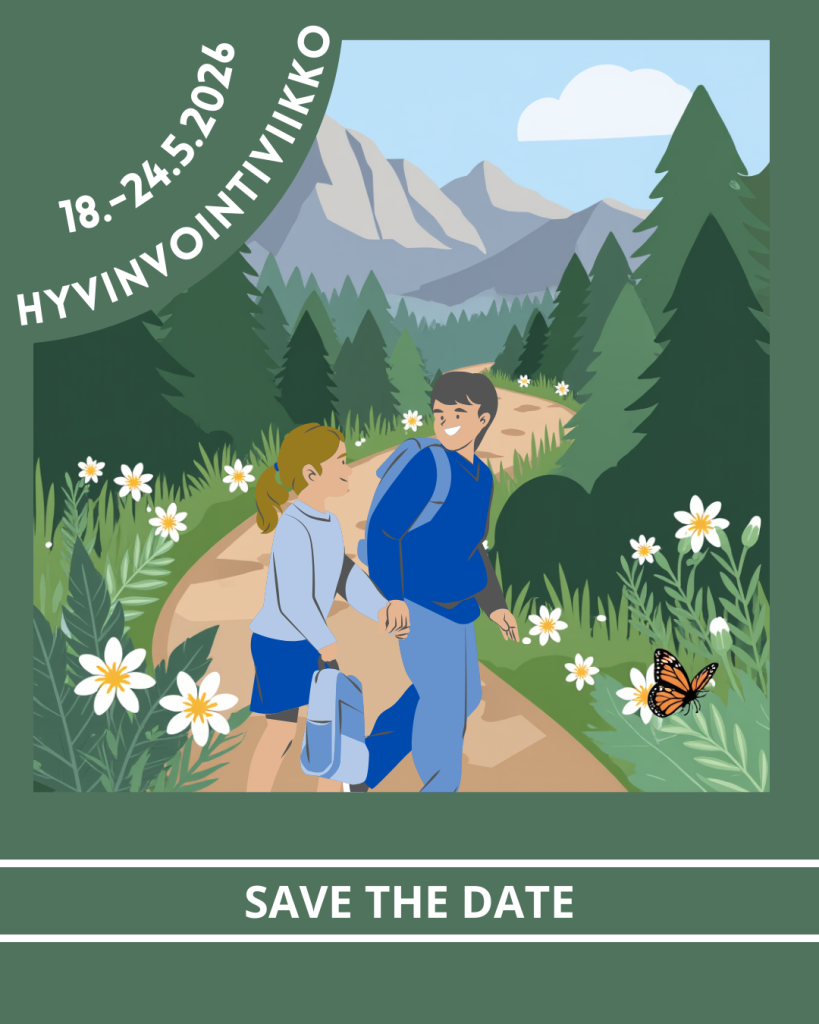 Kuvassa mainos hyvinvointiviikosta.