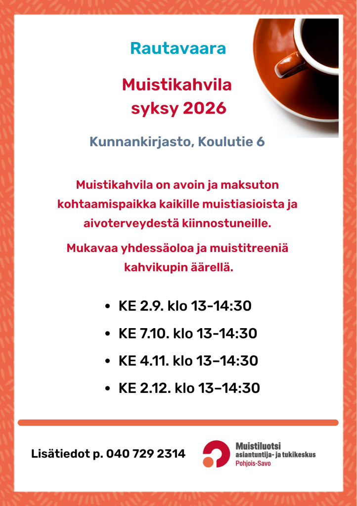 Kuvassa muistikahvilan esite: ""